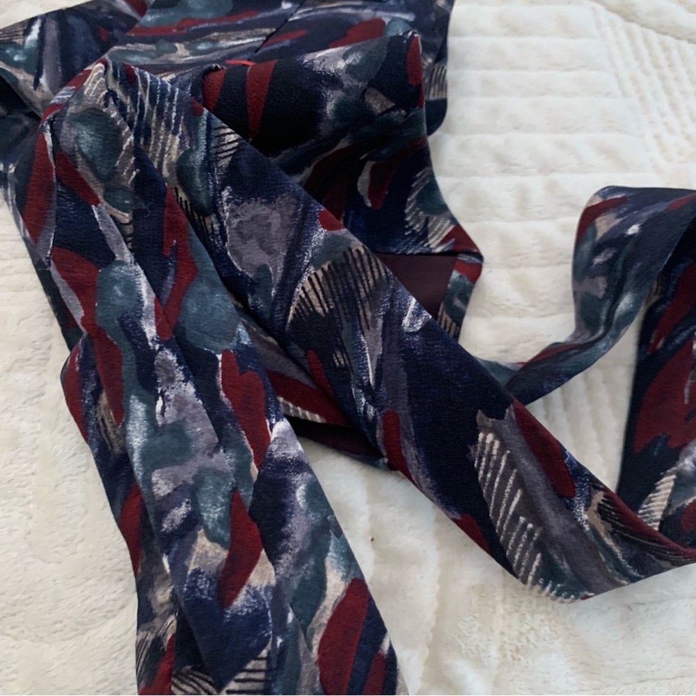 Men's Multicolor Vintage Italian Silk Patterned T… - image 7